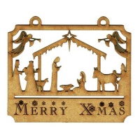 Christmas Nativity Scene Plaque - MDF Wood Shape