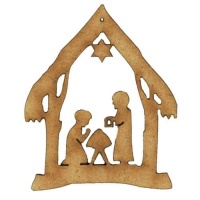 Christmas Nativity Stable Scene - MDF Wood Shape