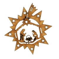 Christmas Nativity Shooting Star Scene - MDF Wood Shape