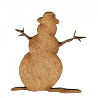 Snowman with Twiggy Arms - MDF Wood Shape