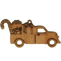 Vintage Truck with Gifts & Treats - MDF Wood Shape