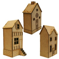 Set of 3 Townhouses inc. Base & Accessories