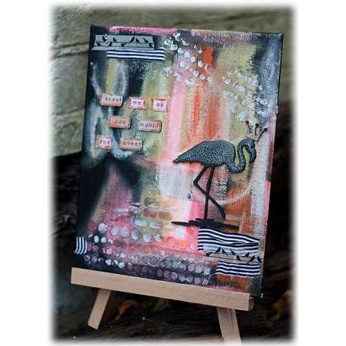 Flamingo Canvas by Lesley - www.calicocraftparts.co.uk